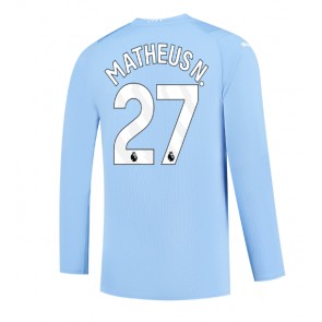 Manchester City Matheus Nunes #27 Koszulka Podstawowych 2023-24 Długi Rękaw